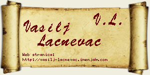 Vasilj Lačnevac vizit kartica